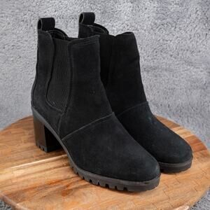 Ugg Boots Womens Sz 9 Hazel Waterproof Suede Leather Chelsea‎ Chunky Sole Shoes
